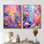 «Coral Reef Fish Paradise I», art mural sur toile, animaux modernes 2 pièces