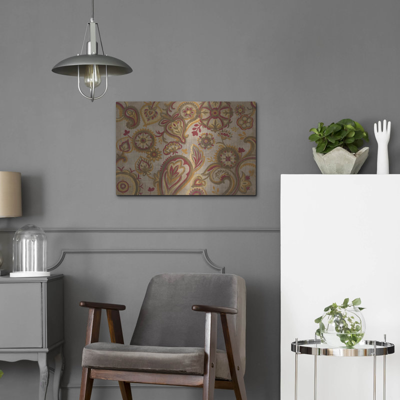 "Linen Paisley" par Silvia Vassileva, H 16 po x l 24 po