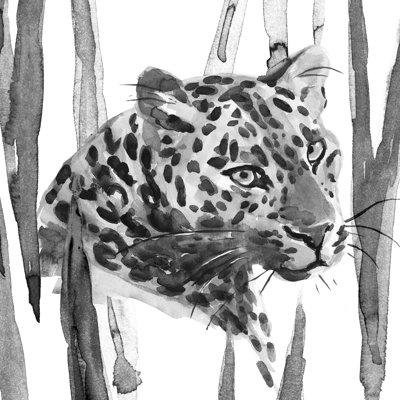 Still Cat II by Annie Warren - Wrapped Canvas Painting