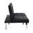 Multifunctional Black Bed, Wood Frame, Stainless Leg, 650Lbs Weight Capacity Bed With Space Concept, And Materials