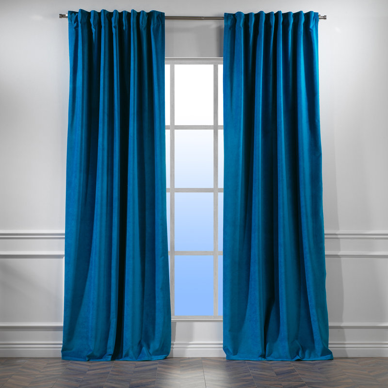 Decorative Double Panel in Matt, Extra Wide X Extra Long, L 52 po x L 84 po, 44 - bleu