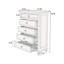 Commode 5 tiroirs en bois gris foncé antique