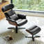 Fauteuil inclinable et pivotant en cuir véritable-1105981788
