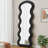 Flannel Full Length Wave Floor Mirror With Stand For Bedroom Living Room Hanging Or Against The Wall-1879341006