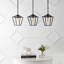 Luminaire suspendu géométrique à 3 lumières pour îlot de cuisine Nickens