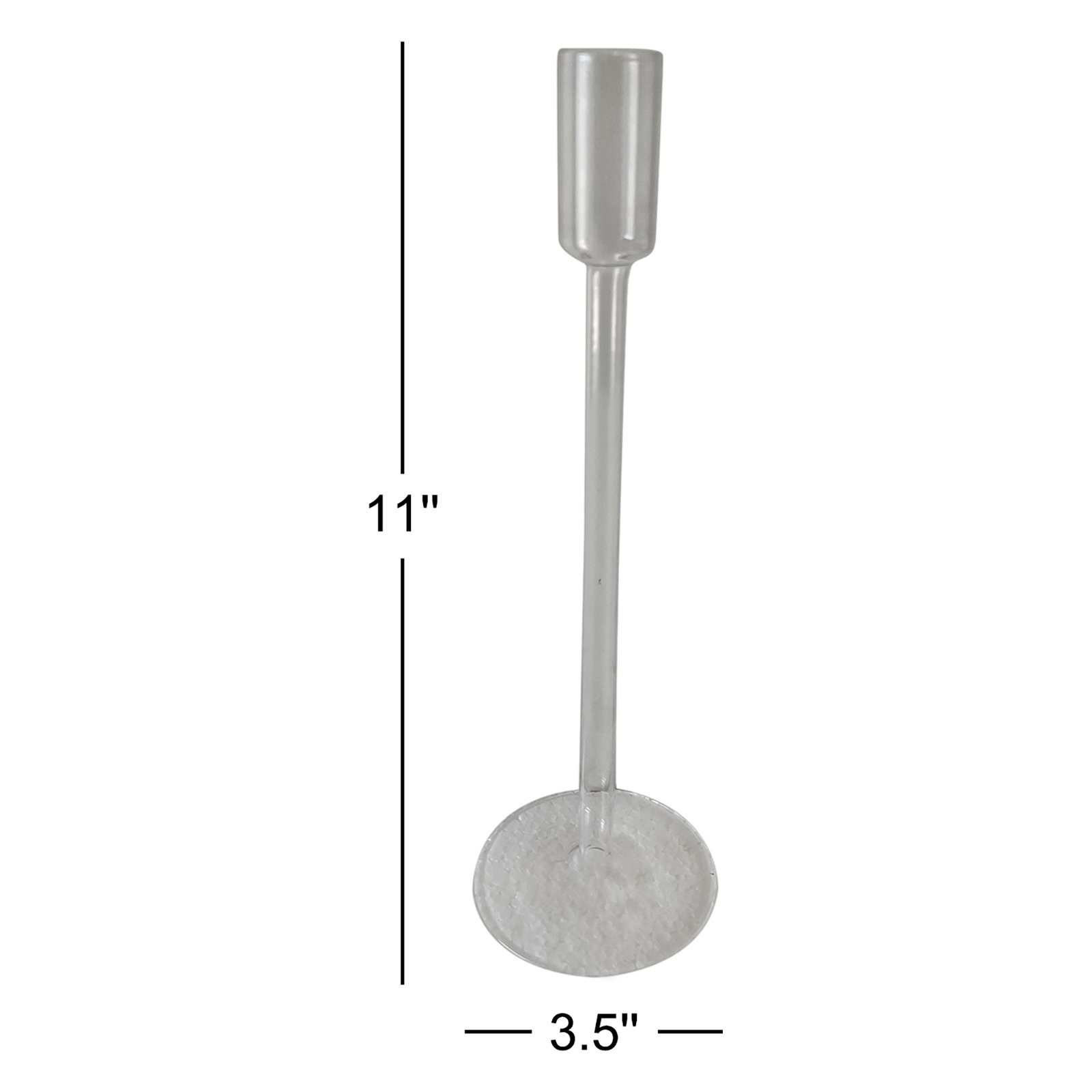 Clear Glass Candlestick Holder