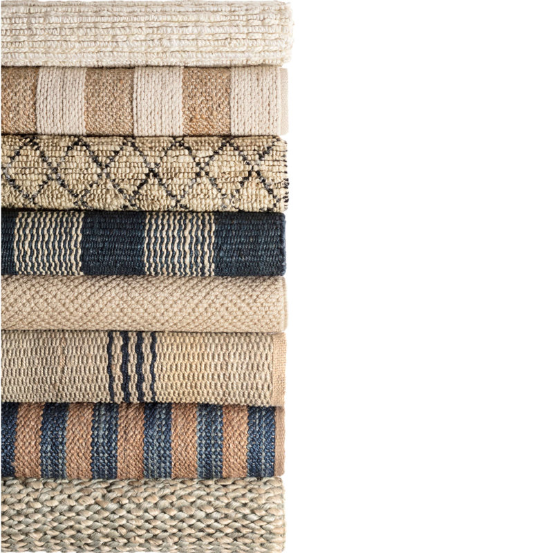 Dunes Bleached Oak Handwoven Jute Rug, Rectangle 2' x 3'