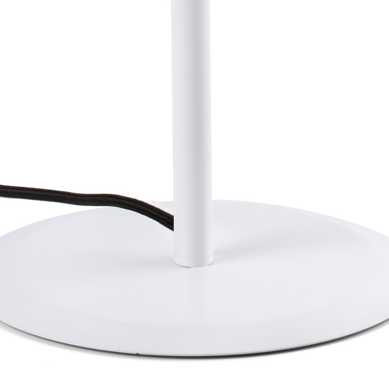 Lampe de table Conga, Blanc, H 19,5 po x l 9,8 po x P 9,8 po, Blanc