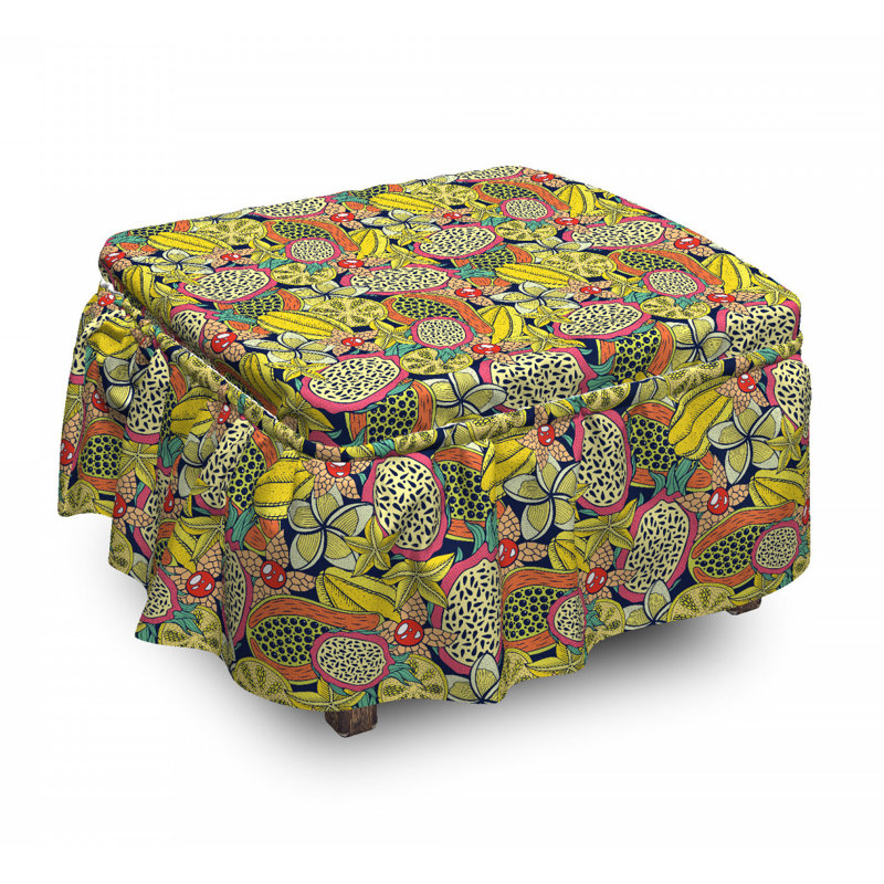 Box Cushion Ottoman Slipcover