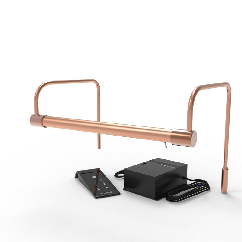 Dimmable LED Frame Mount Picture Light with Remote, Copper, 9.25" H x 12" W x 8.75" D