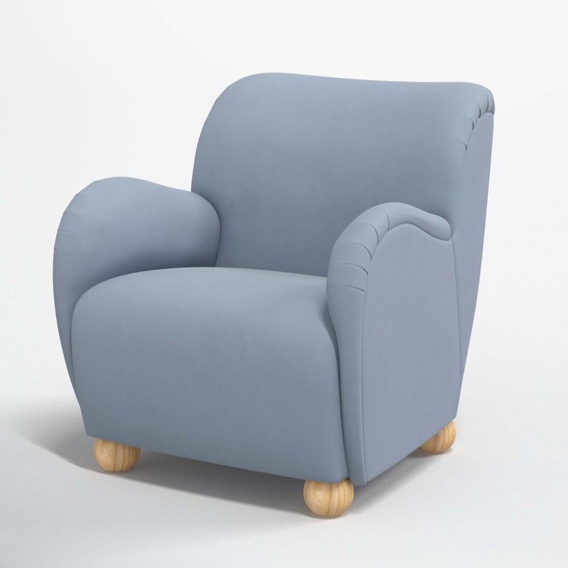 Cowen Polyester Armchair, Classic Ocean Velvet