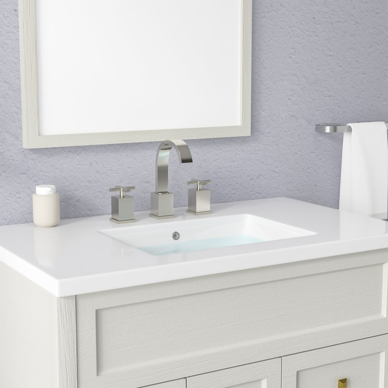 2-handle Bathroom Faucet with Drain Assembly, Brushed Nickel