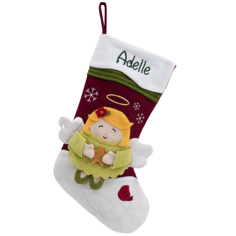 Angel Snowcap avec bas de Noël personnalisé