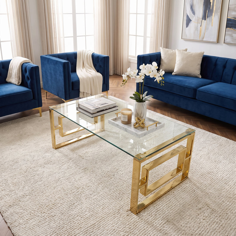 Eilbertus Glass Top Single Coffee Table