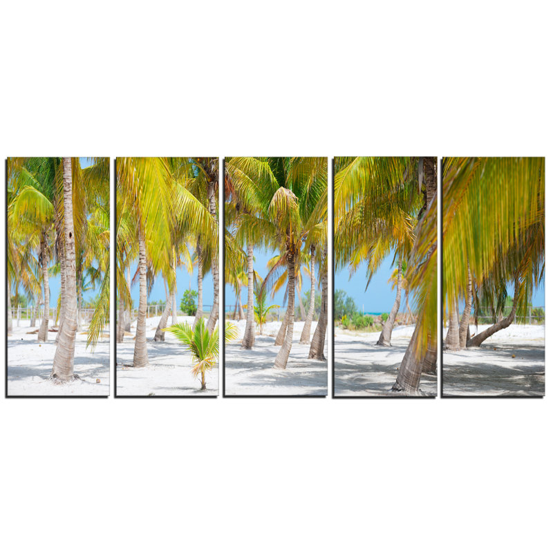 « palm trees », reproduction de photo, H 28 po x l 60 po