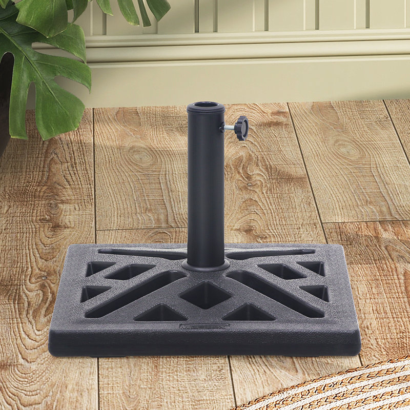 33 lb Base de parasol de patio robuste en noir
