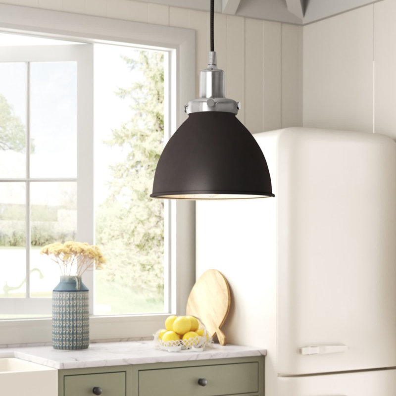 Madison 1 - Light Single Pendant, Blackened Bronze/Polished Nickel