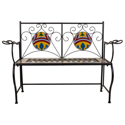 Chania Wrought Iron Park Bench