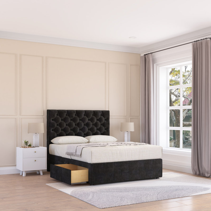 Bed, Plush Black, Small Single (2'6)