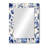 Lassiter Cobalt Blue Renaissance Flourish Victorian Pattern - Floral Decorative Wall Mirror, Floral Large Mirror, Printed Metal Art-471974720