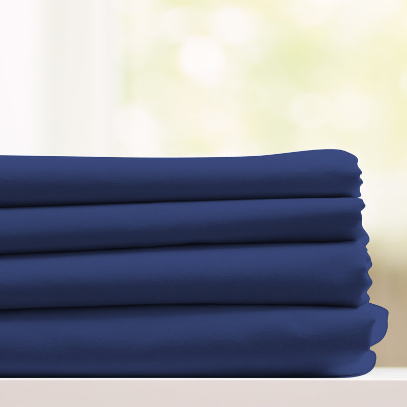 Sateen Sheet Set, Full, Royal Blue