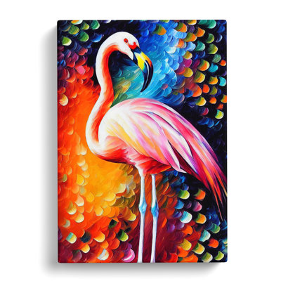 Flamingo Portrait No.3 - Wrapped Canvas