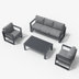 Gray Frame/Dark Gray Cushion