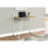 Bureau d'ordinateur, bureau personnel, ordinateur portable, L 30 po, travail, stratifié naturel, métal blanc, contemporain, moderne