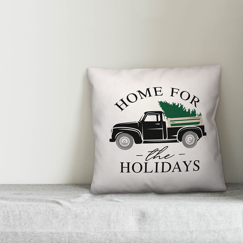  Coussin Home for the Holiday, Extérieur, 18 po x 18 po