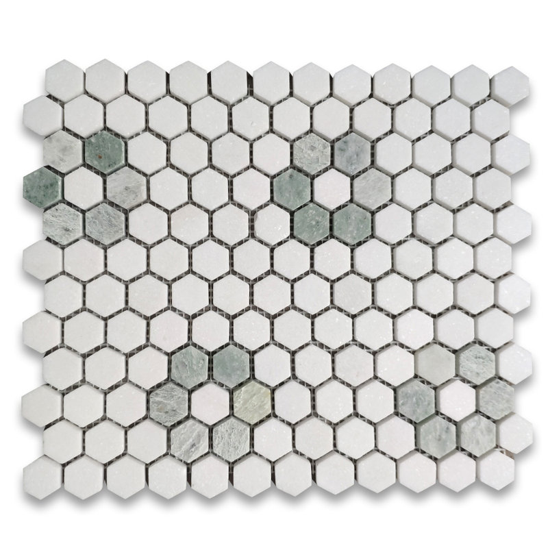 10 in. x 11 in. Marble Tile