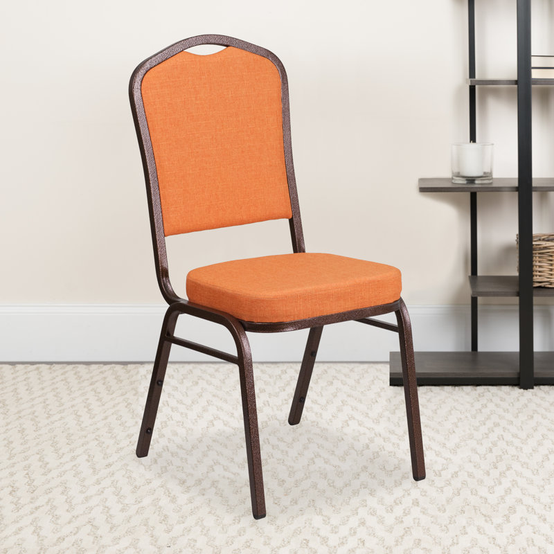 Chaise de banquet empilable Oliverson, Cuivre, Brun, 1