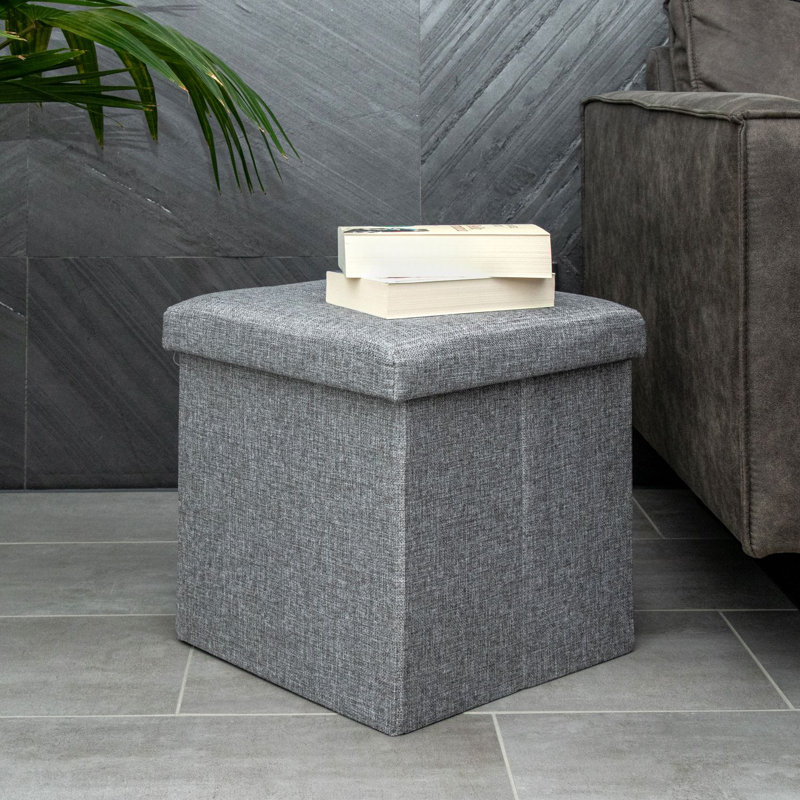 Ronta Ottoman, Grey, 30" H x 30" W x 30" D