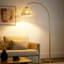 Lampe sur pied à DEL 75 po avec abat-jour en rotin Lark-110743082