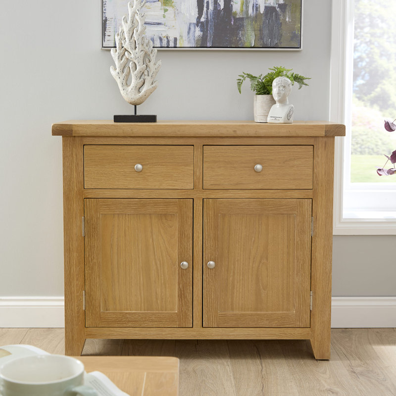 Cooksey Fully Assembled 2 Door 2 Drawer Sideboard Unit, Natural