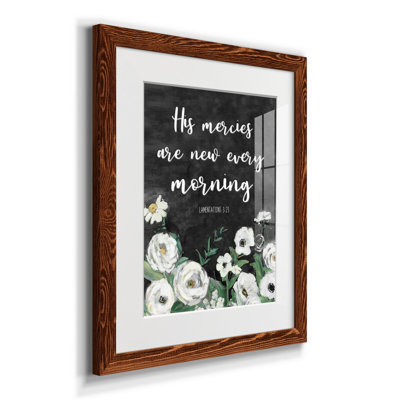 His Mercies - Cadre photo, impression d'art textuel sur papier