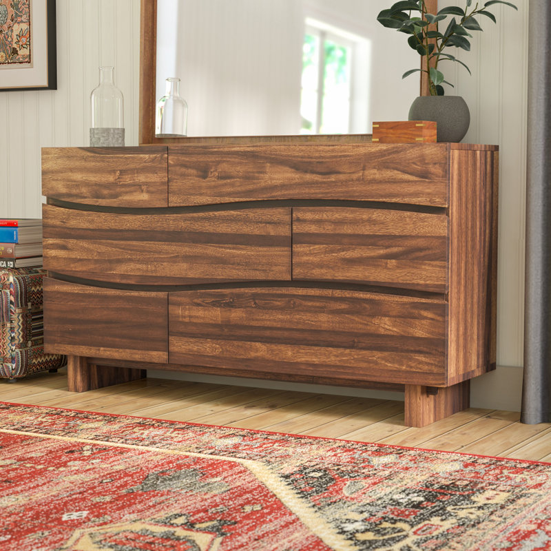 Commode 6 tiroirs avec miroir Hiram