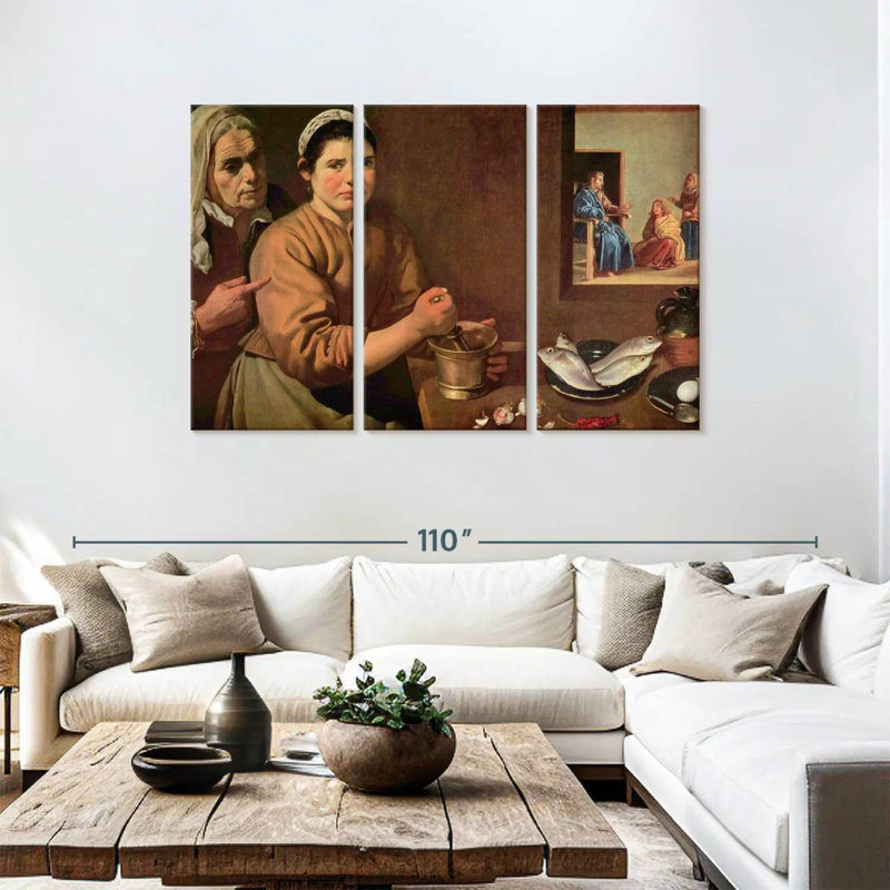 Christ dans la maison de Marie-Marthe, H 48 po x l 74 po