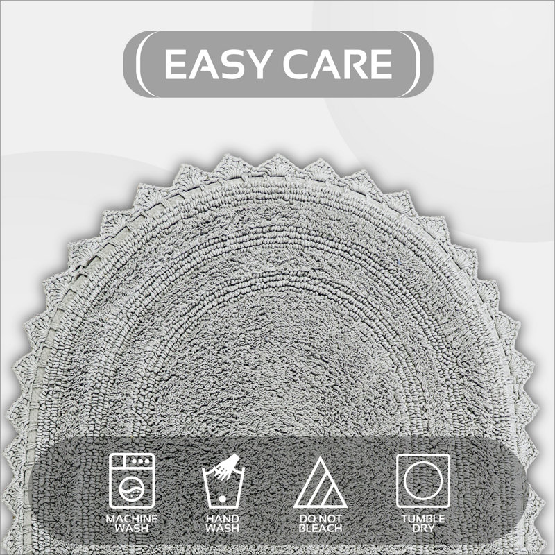 Tapis ovale réversible 100% coton Maxeys, Ovale 20 po x 32 po, Gris