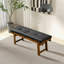 Banc Lucia en similicuir noir