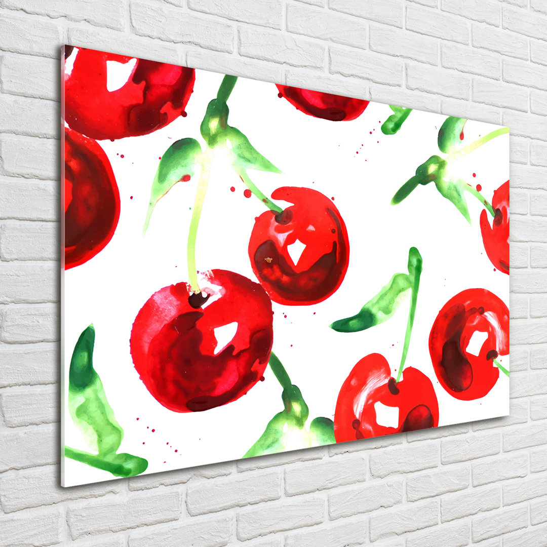 Glasbild Cherries