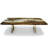 Walnut Metal Base Dining Table-494471455