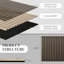 4 Pack 3D Faux Wood Wall Panels, 24" x 24" Sound Absorbing Acoustic Panels, Wood Slat Wall Panels for Interior Wall Decor, Ceiling, Walnut