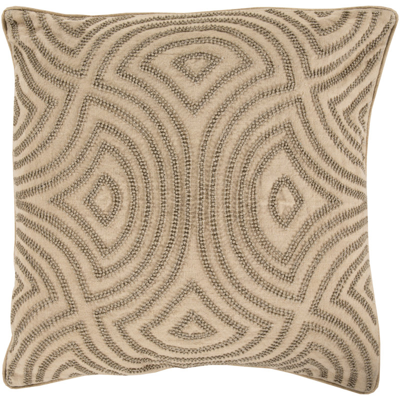Skinny Dip Geometric Throw Pillow, 22" x 22", Yellow/Natural, Pillow Cover Only - No Insert
