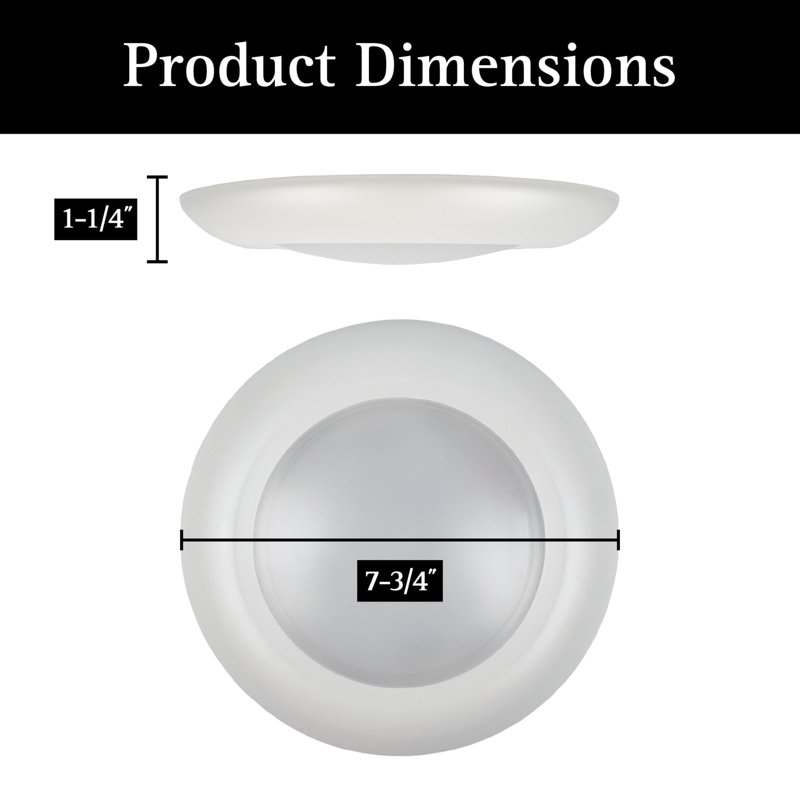 UltraLux 8" Warm White LED Flush Mount Ceiling Light