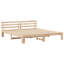 Bed Frame with Headboard Solid Pine Wood-2092905528-2092905532