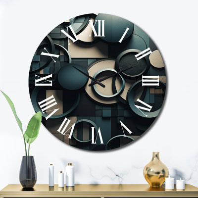 Horloge murale sarcelle