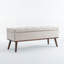 Banc de rangement moderne avec base en bois Delmy-100092951