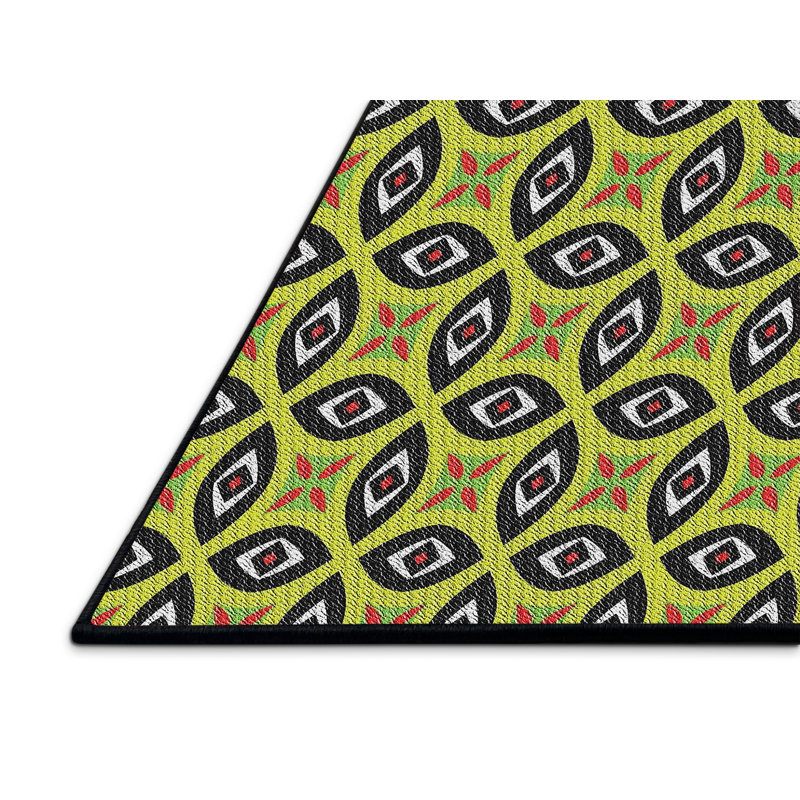 Tapis vert mer / noir Power Loom, Rectangle 2 pi x 3 pi