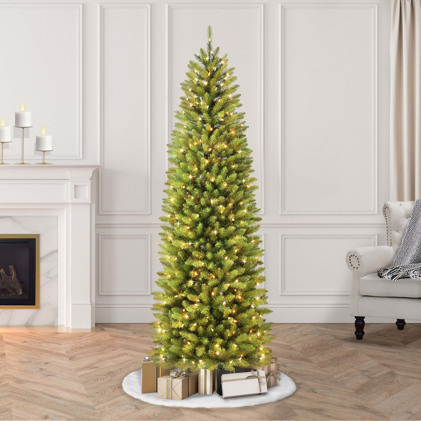 Fraser Lighted Artificial Christmas Tree, 10' H