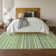 Premium Machine Washable Cerrito AMF598 Green Runner Rug